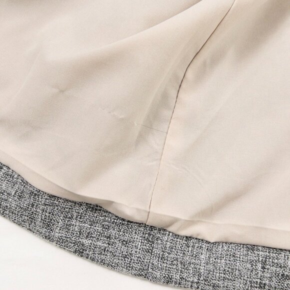 Lulus Promotion Gray Open Front Back Slit Lined Woven Wool Blazer Size Medium - Picture 7 of 12